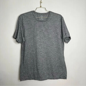 Fabletics The Front Row Tee Size XL Heathered Gray Grey Short Sleeve Comfy
